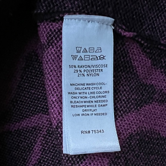 Christian Siriano Black and Deep Magenta Knit Sweater - Picture 11 of 13